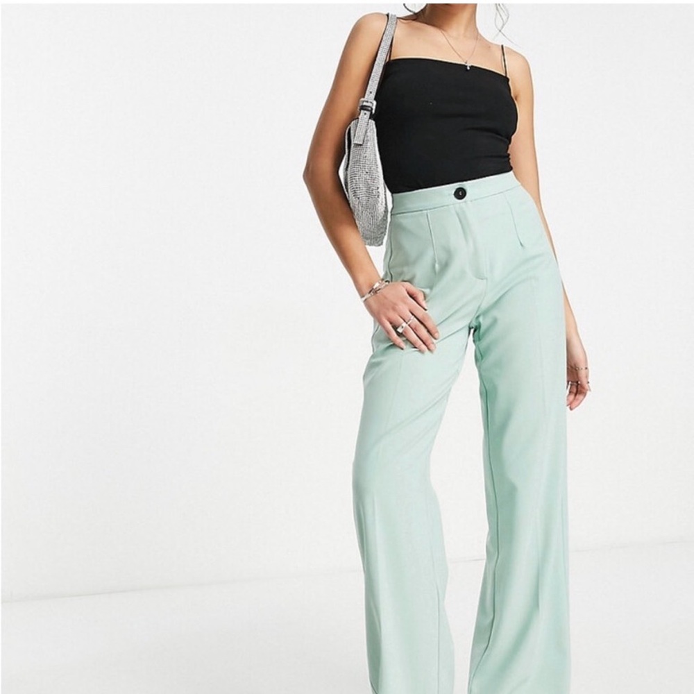 Bershka Mint Green Trousers